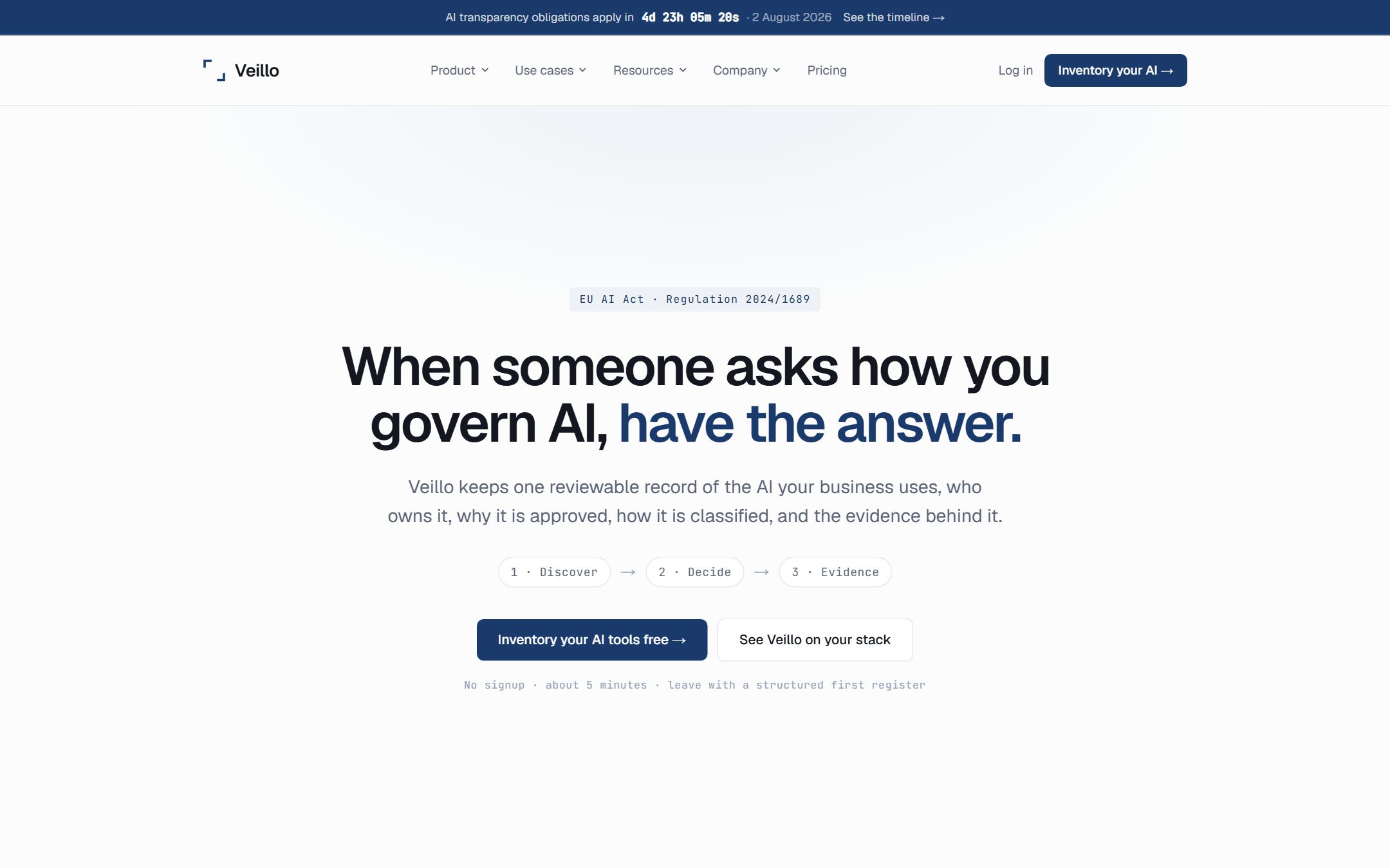 Veillo — website preview